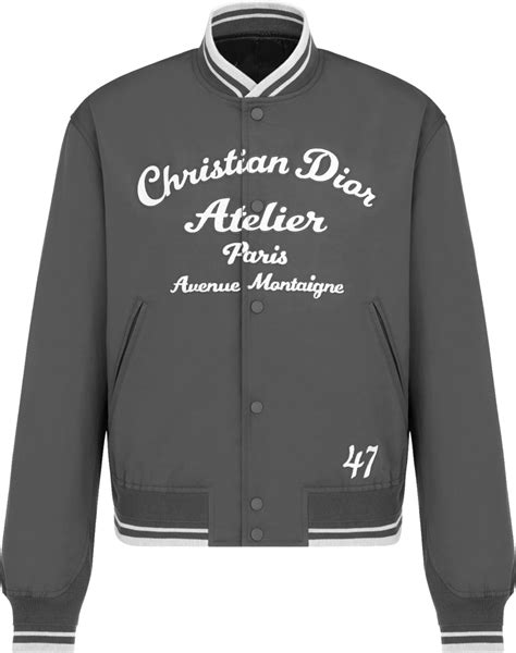 dior bomber jacket blue|Dior puffer jacket grey.